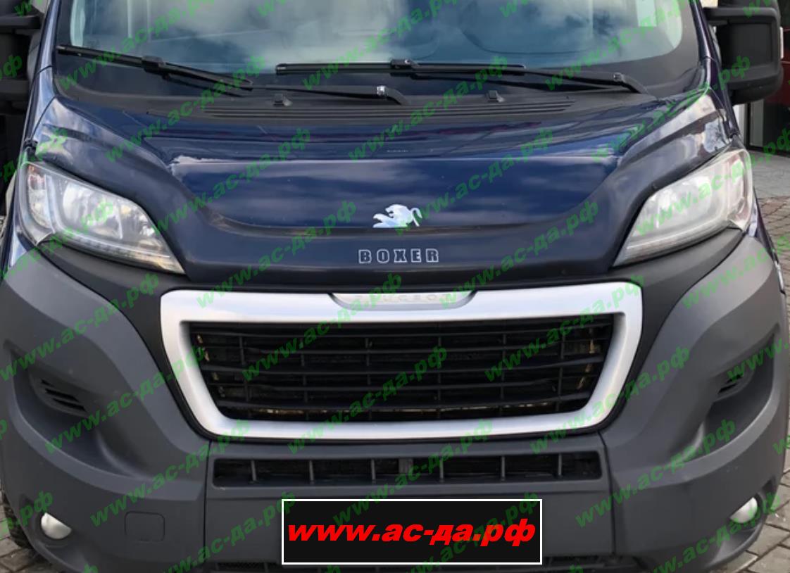 Отбойник на капот Peugeot Boxer 2014-2022 Vip-tuning длинный